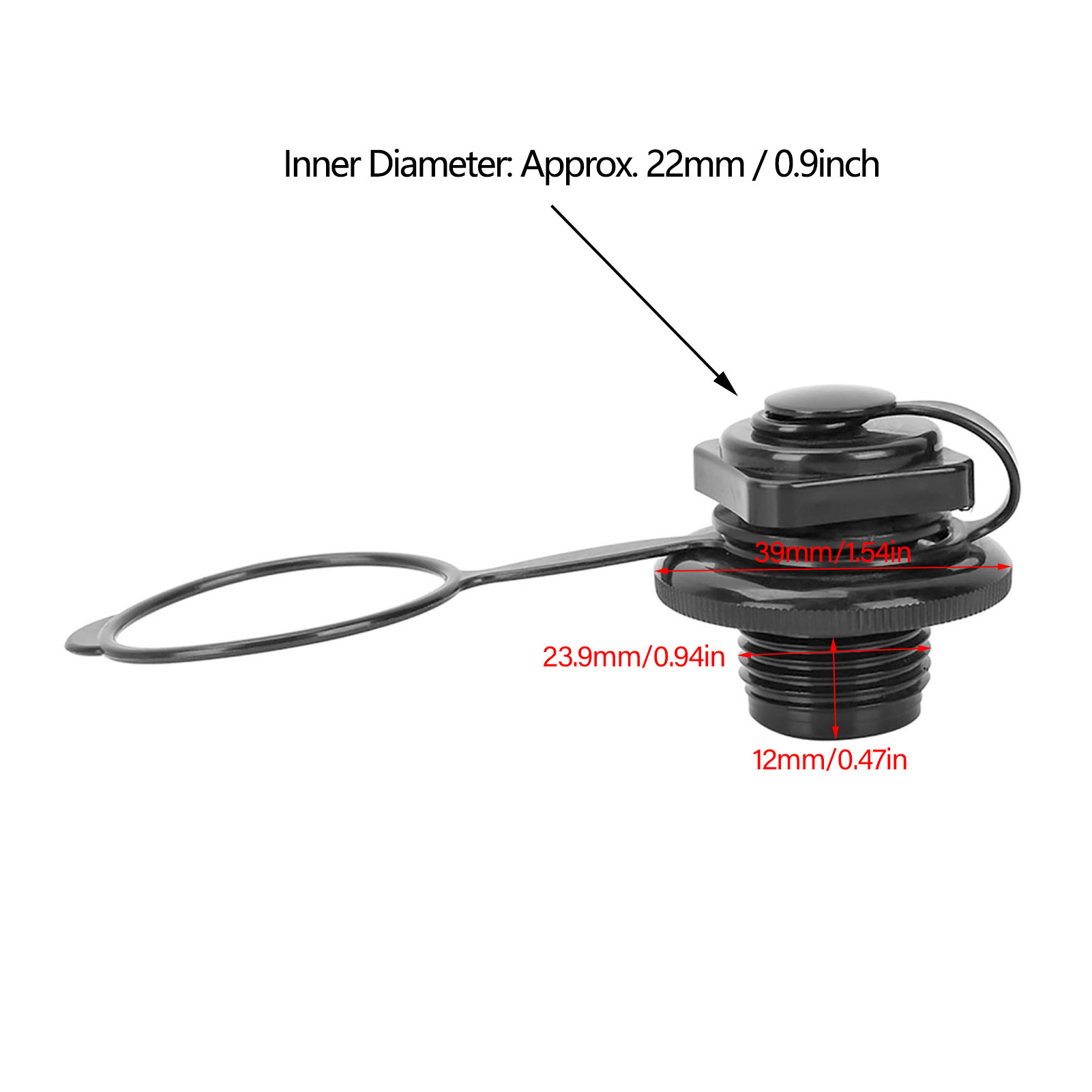 23.9mm Black Plastic Inflatabl - Float Ball Valve 评论和价格