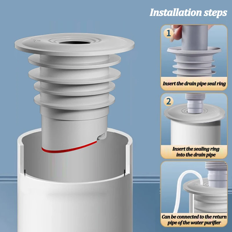 Silicone Bathroom Sewer Seal R - Drain Pipe Clip 评论和价格