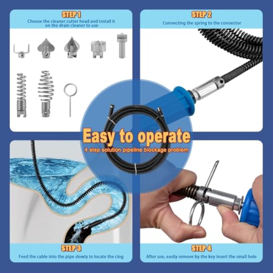 Drain Snake, Drain Auger with  - Drain Snake Flexible 评论和价格