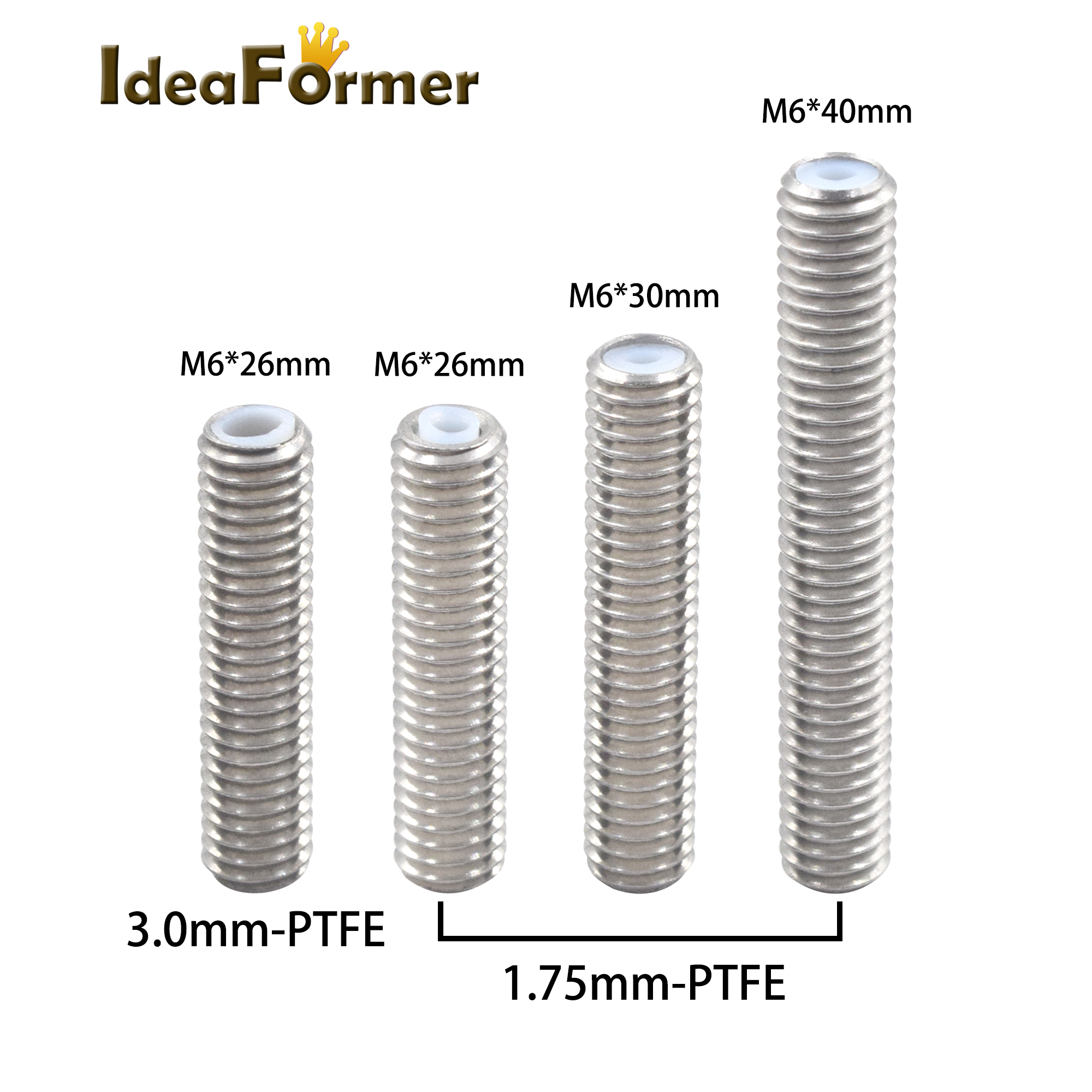 5pcs 3D Printer Stainless Stee - Ptfe Tape Thread 评论和价格