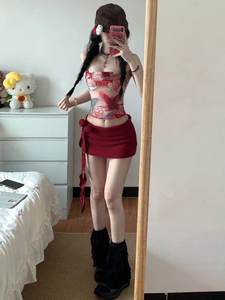 Women Y2K Two Piece Set Butter - Pipe Bending Spring 评论和价格