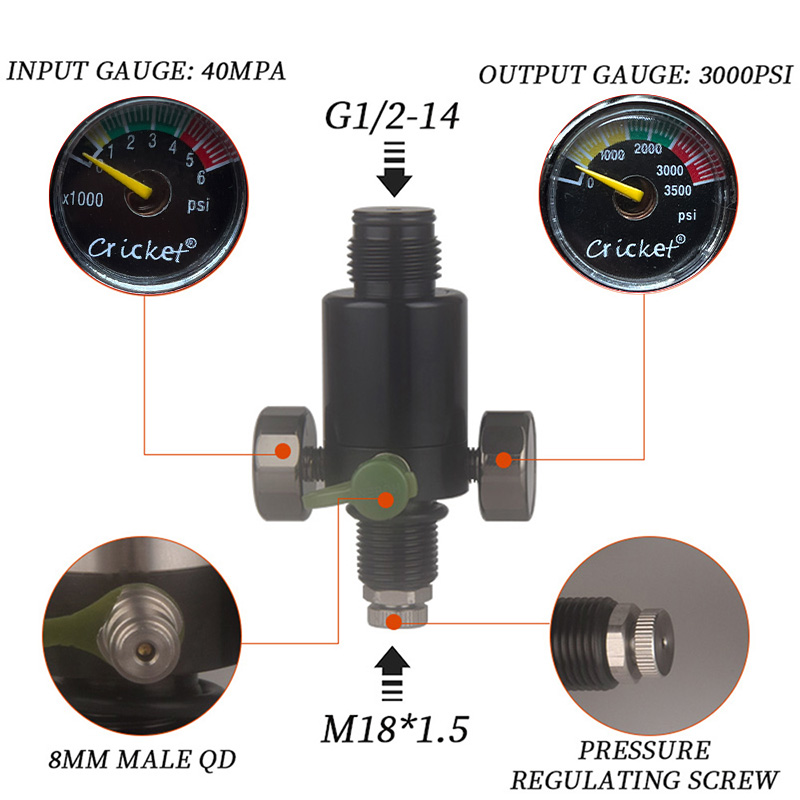 HPA Scuba M18*1.5 Pressure Reg - Float Ball Valve 评论和价格