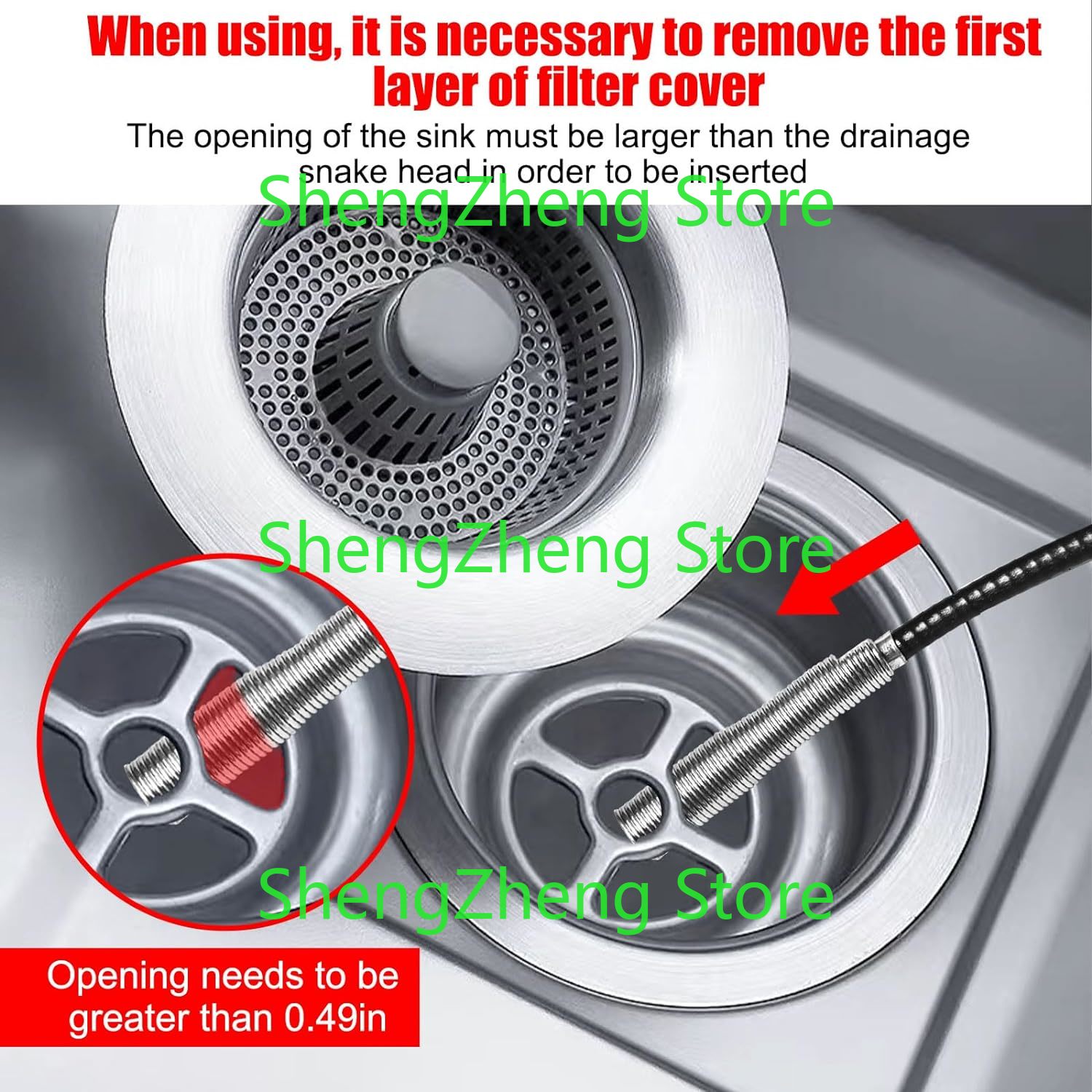 1Pcs Drain Snake Hair Drain Cl - Drain Snake Flexible 评论和价格