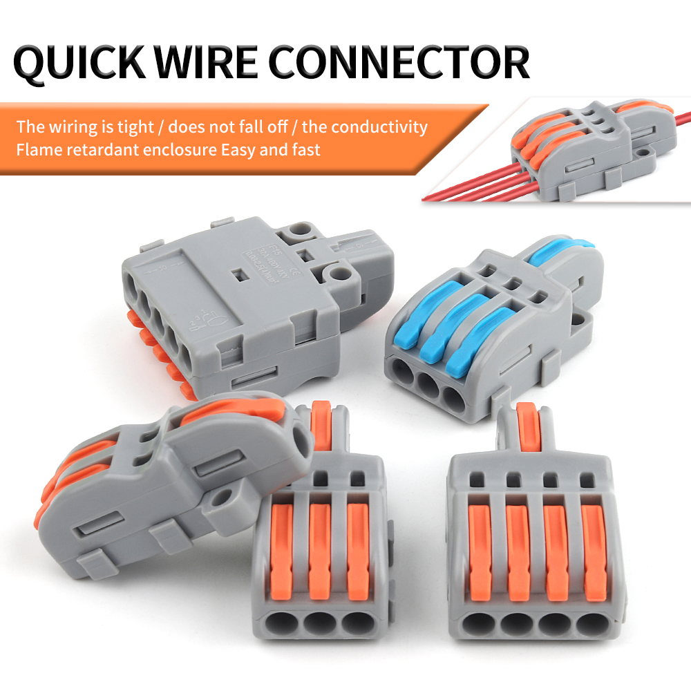 10/100PCS Electrical Cable Con - Push Fit Connector 评论和价格