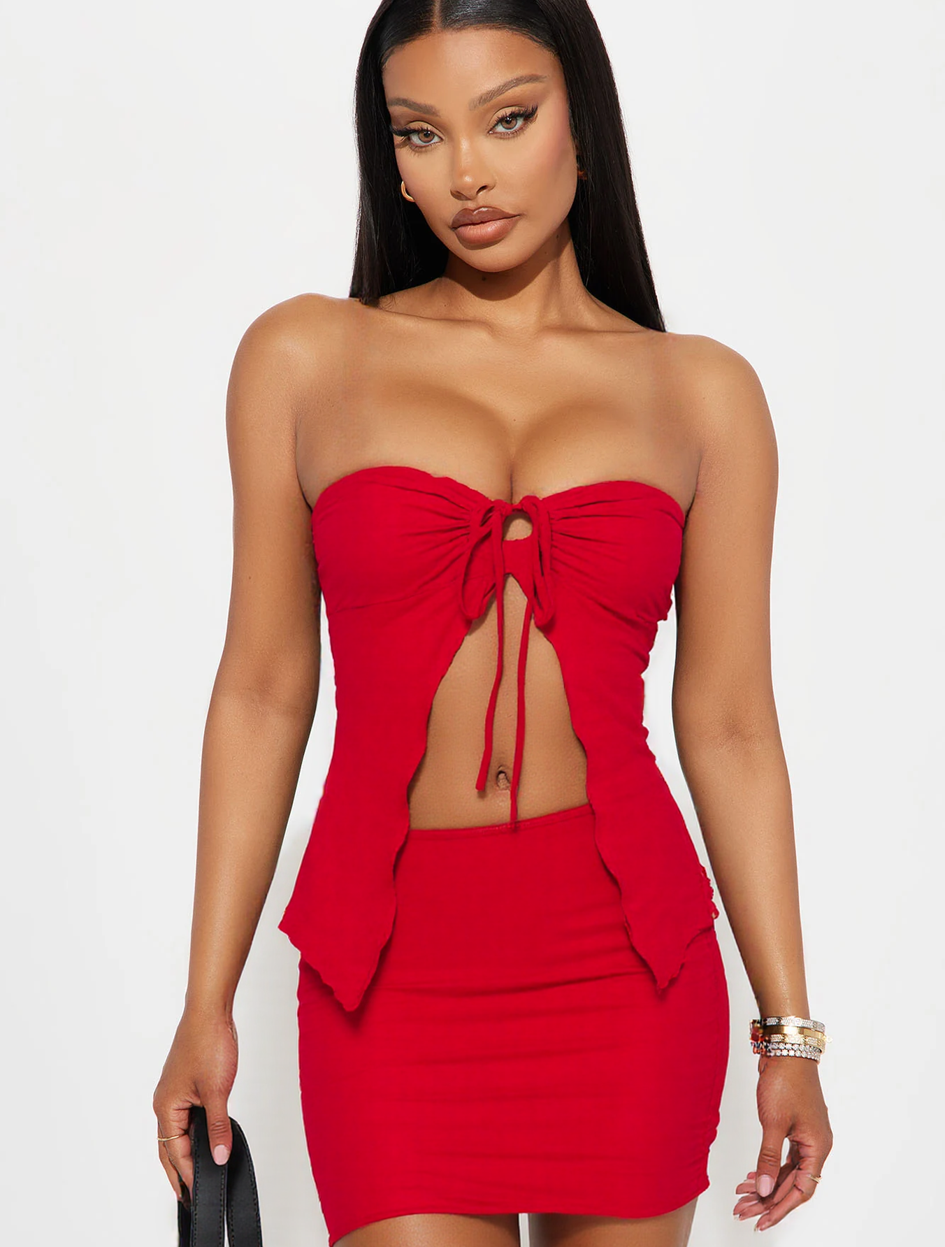 Women's Solid Color Tube Top & - Pipe Bending Spring 评论和价格