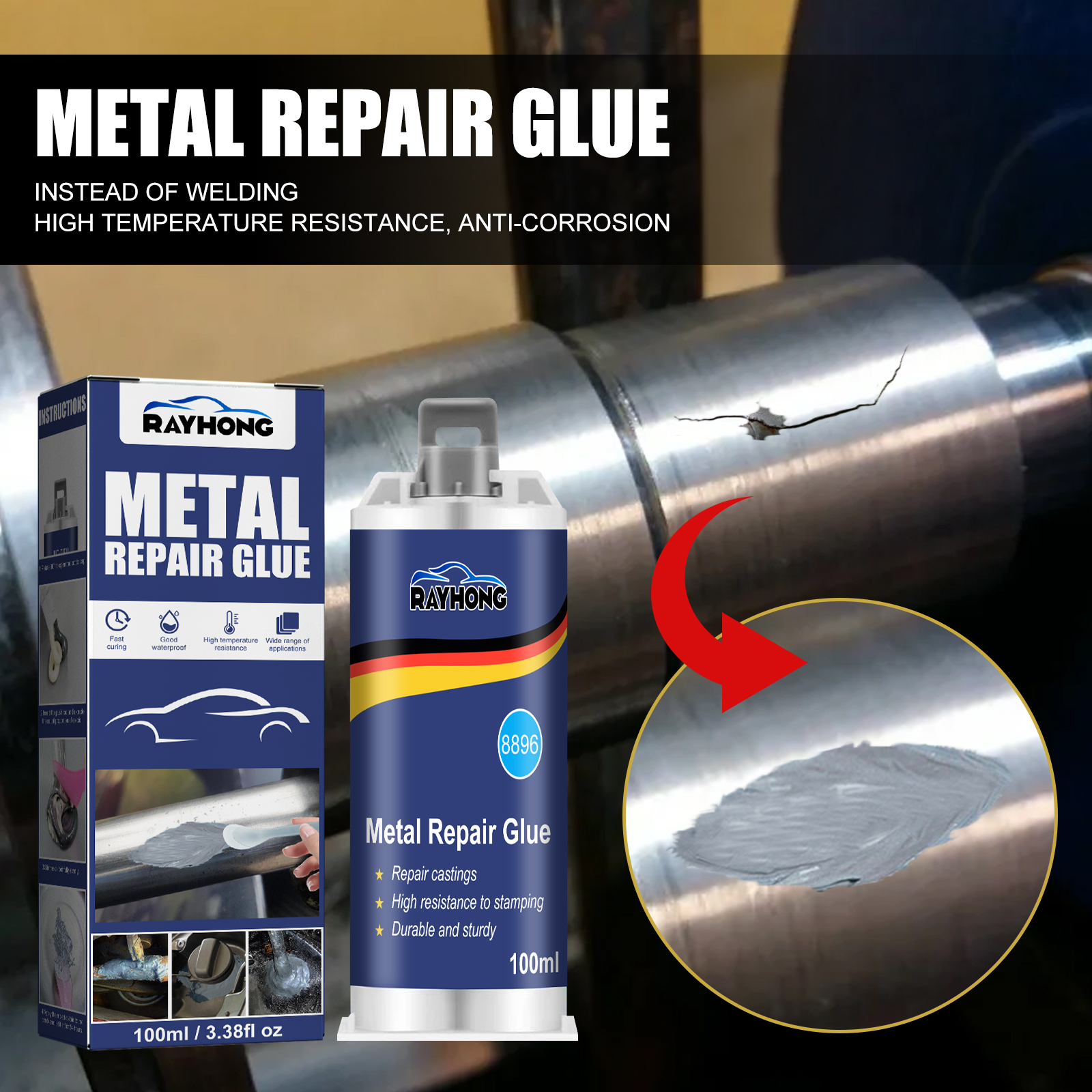 100ml Industrial Metal AB Cast - Solvent Weld Cement 评论和价格