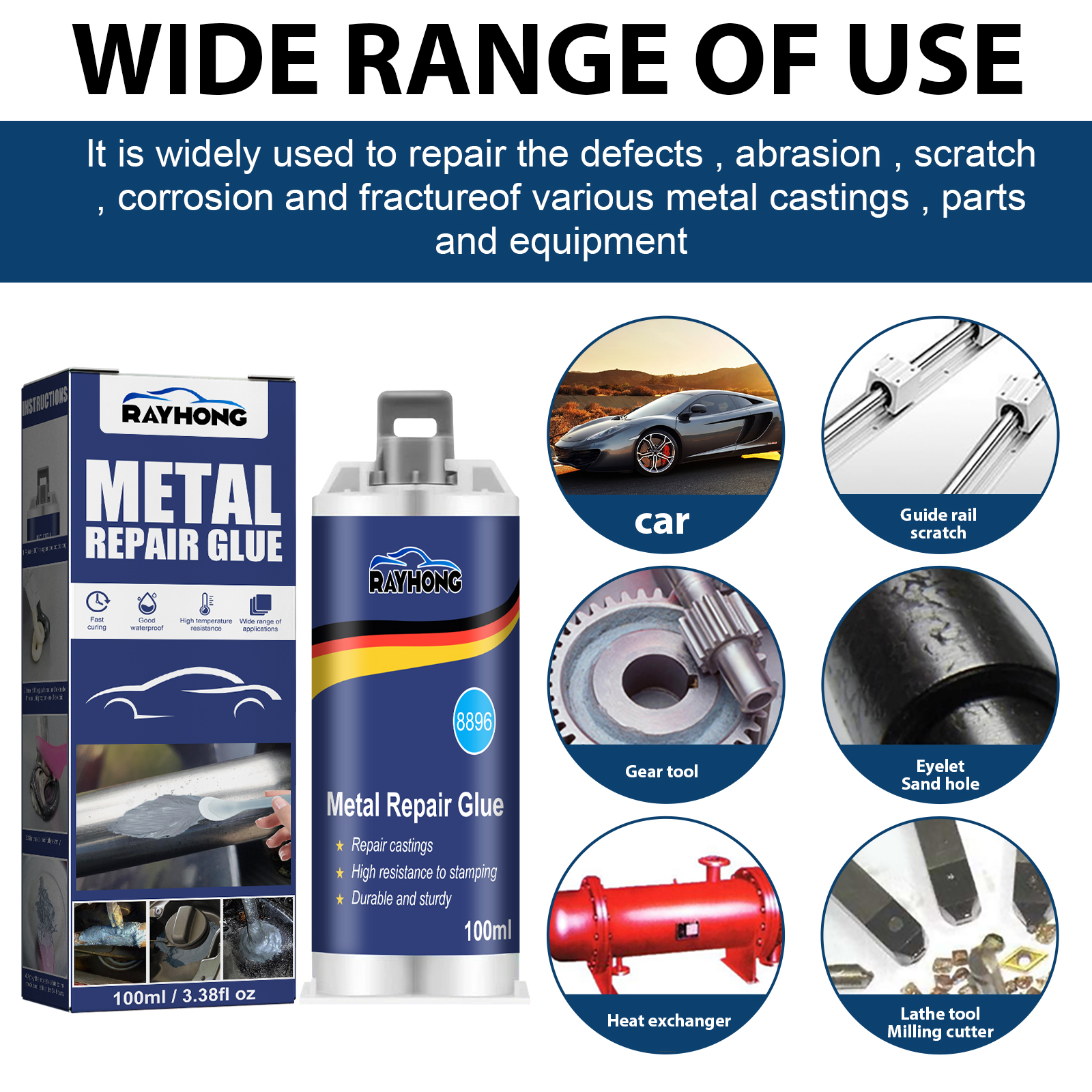 100ml Industrial Metal AB Cast - Solvent Weld Cement 评论和价格