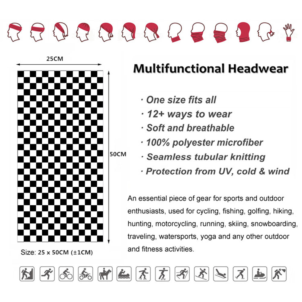 Checkered Ska Printed Headband - Pipe Bending Spring 评论和价格